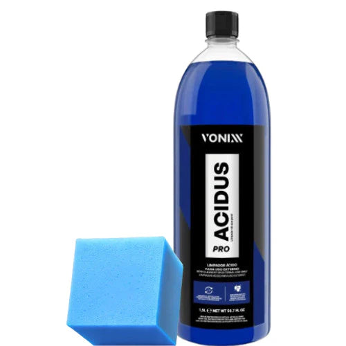 ACIDUS PRO 1,5L limpador ácido automotivo de alta performance + ESPUMA QUADRADA VONIXX